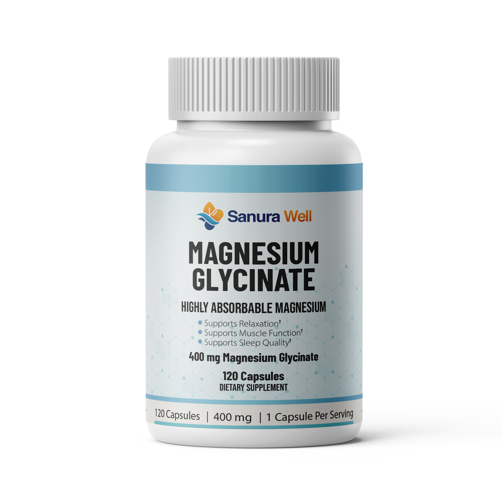 Sanura Well Magnesium Glycinate 400mg – Highly Absorbable