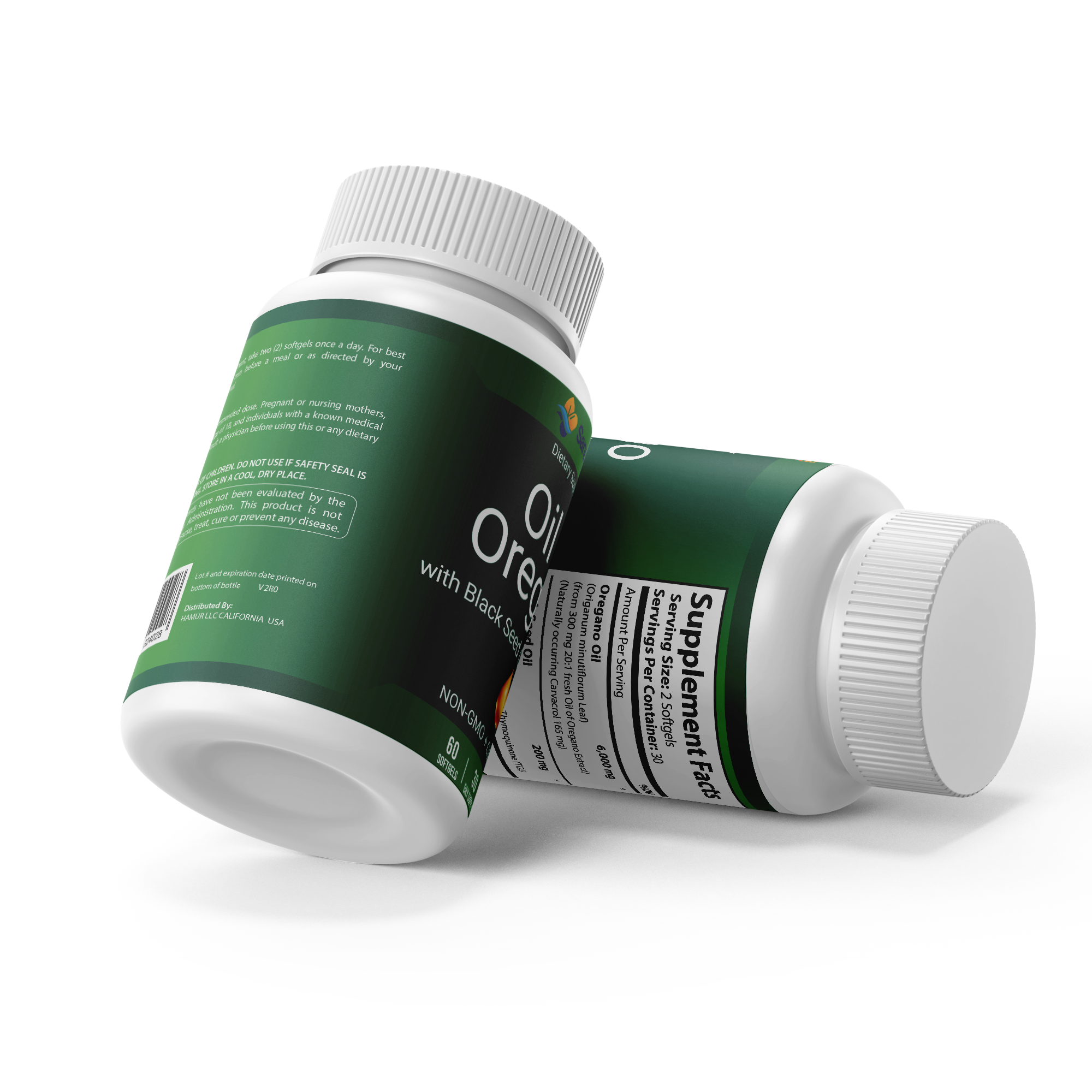 SANURA WELL Oregano Oil with Black Seed Oil Softgel 6200 mg