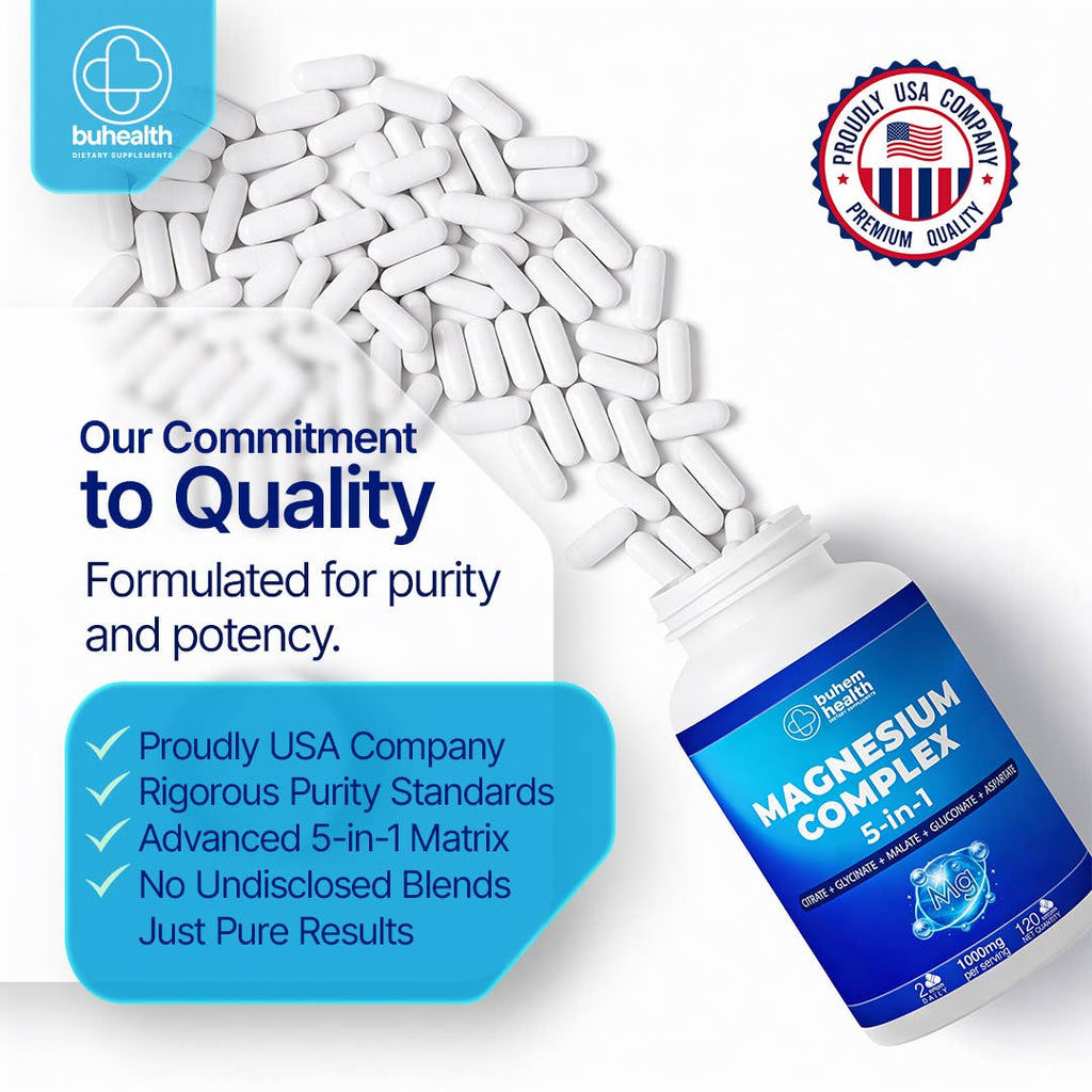 Magnesium Complex 5-in-1, 1000mg Serving, 120 Capsules