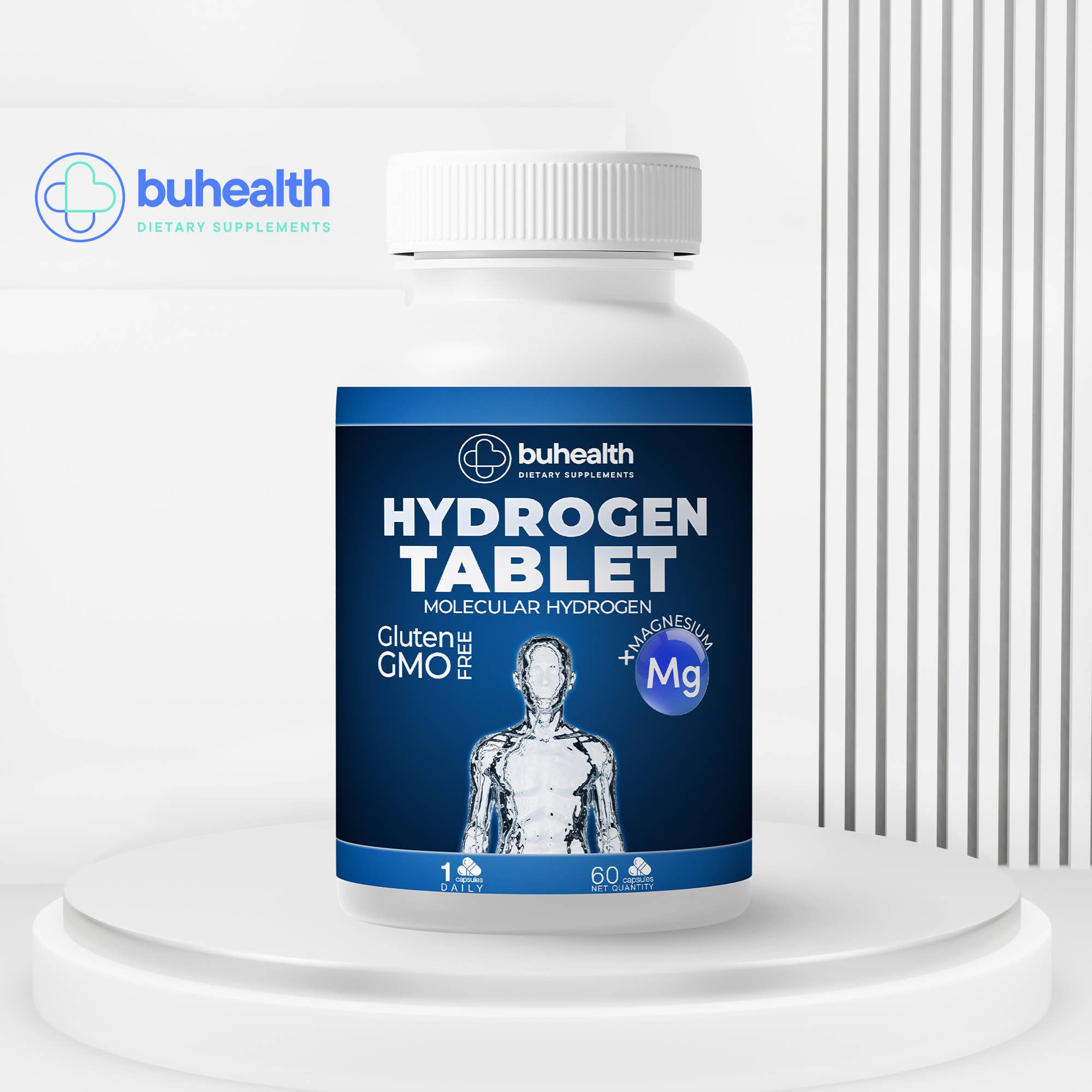 Hydrogen Tablets | Molecular Hydrogen + Magnesium | 60 Tabs