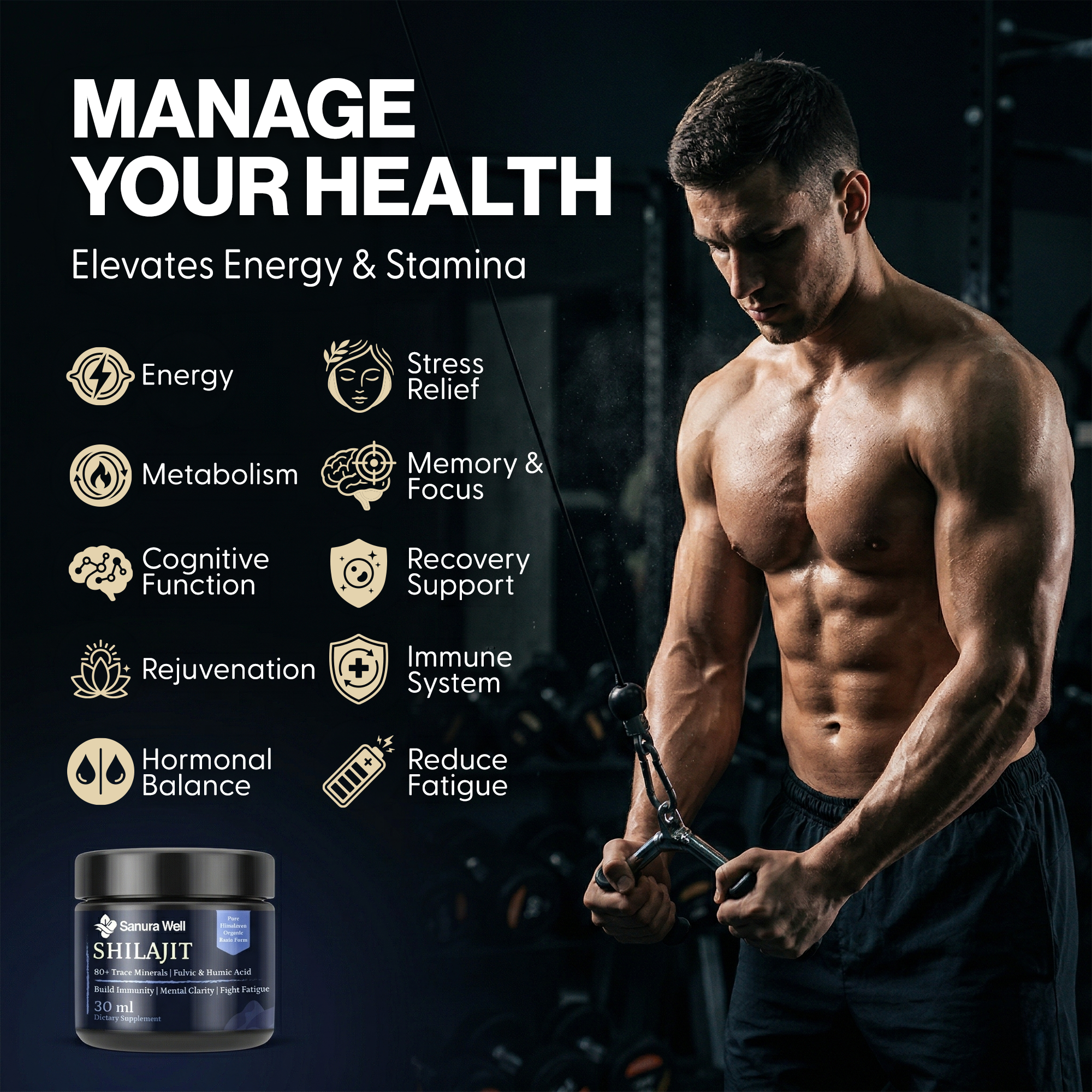 Sanura Well Shilajit Resin 500 mg – Pure Himalayan