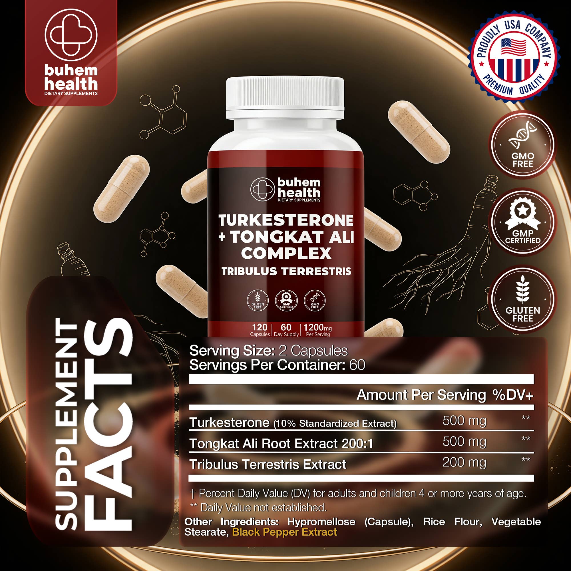 BuHealth Turkesterone Tongkat Ali with Tribulus Terrestris