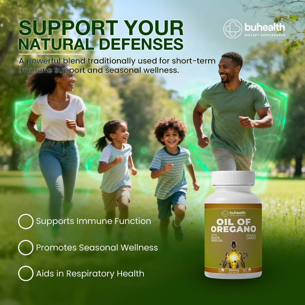 BuHealth Oregano Oil with Black Seed Oil Softgel 6200 mg