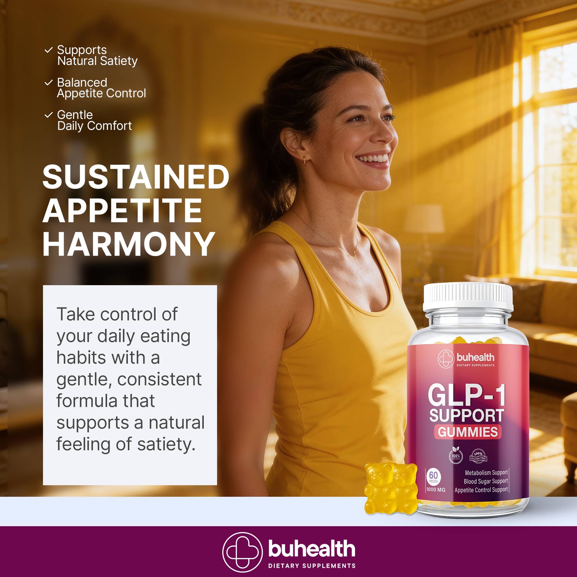 GLP-1 Support Gummies – 60 Count & 1000 mg