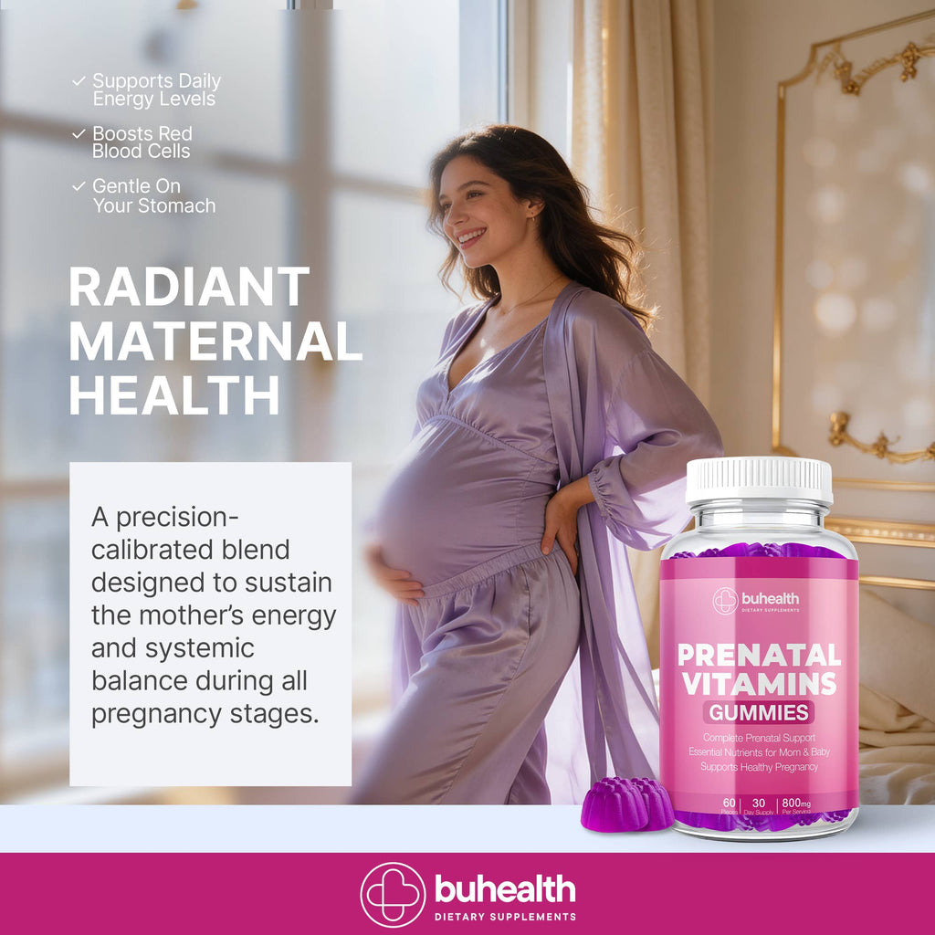Prenatal Vitamin Gummies – 60 Count & 800 mg