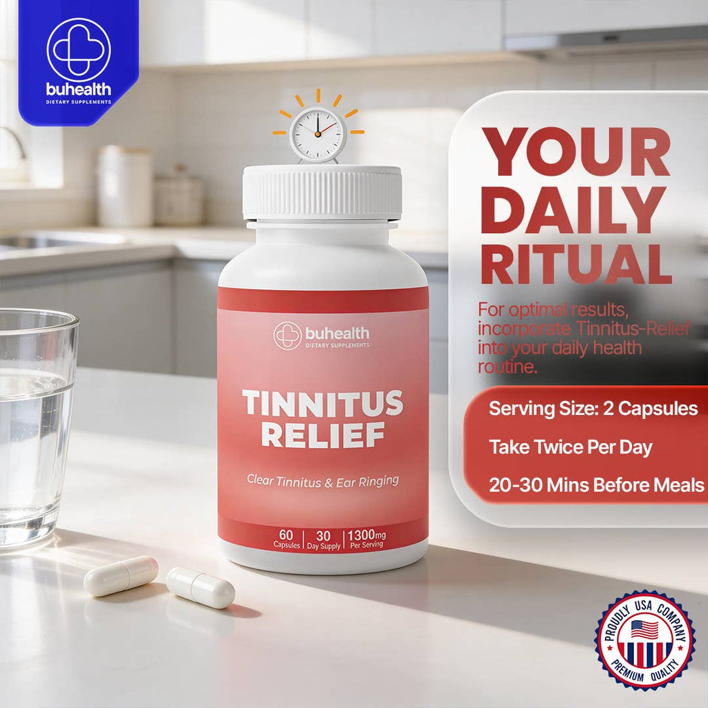 Tinnitus Relief Capsules – 60 Count & 1300 mg