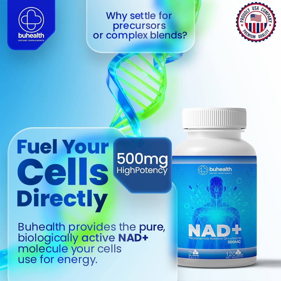 NAD+ 500 mg Capsules | Nicotinamide Adenine Dinucleotide