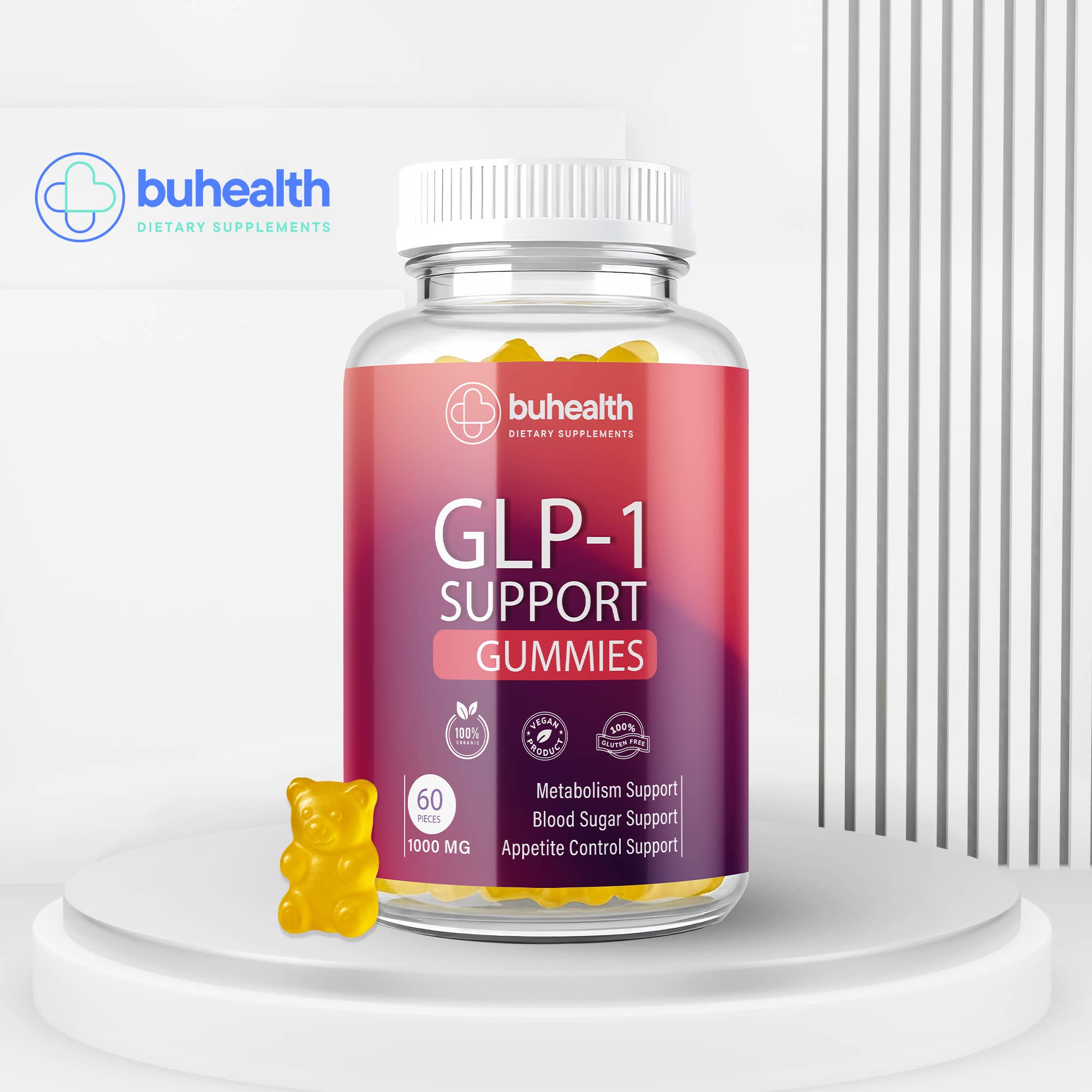 GLP-1 Support Gummies – 60 Count & 1000 mg
