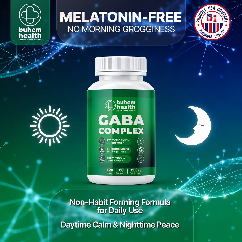 Buhem Health GABA Complex 1800mg - 120 Capsules