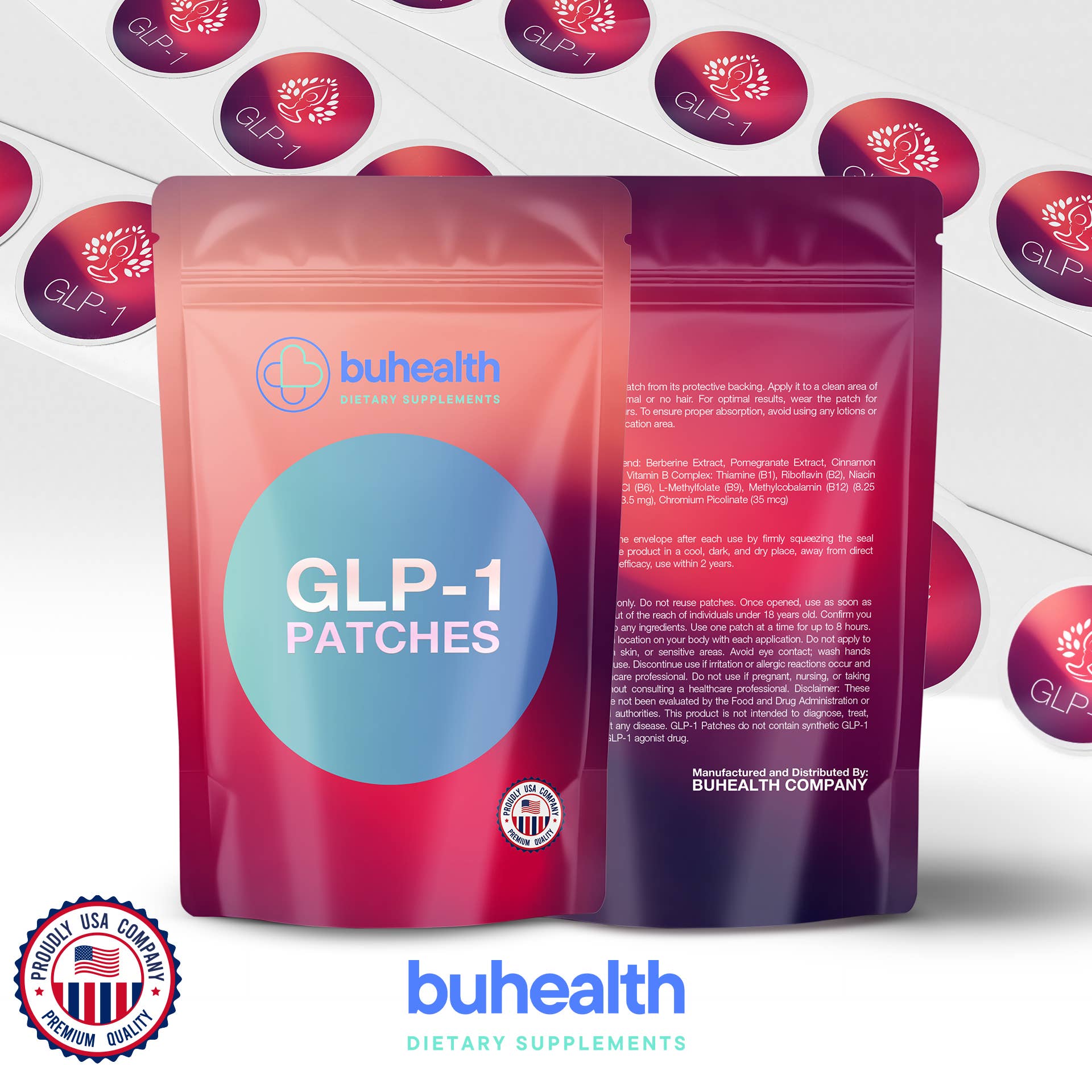 GLP1 Patches, 30 pack, Made in USA