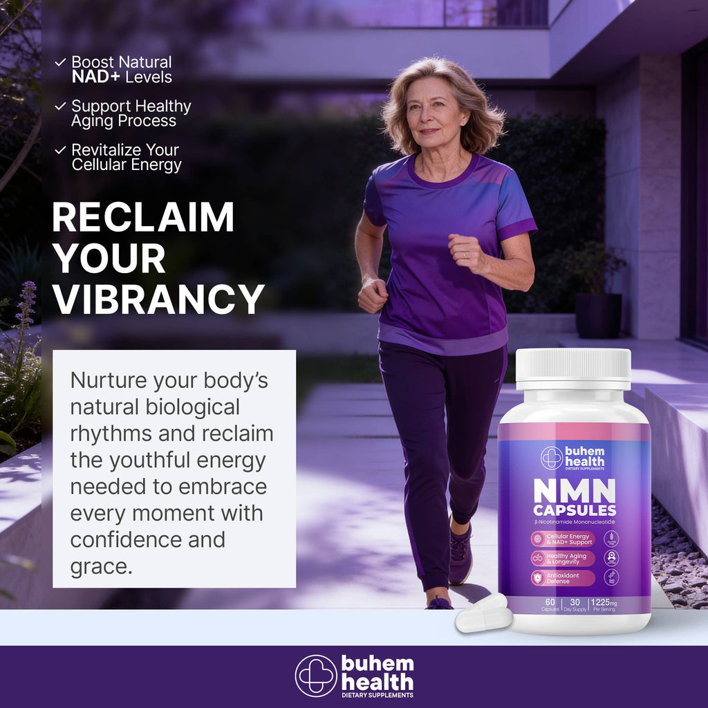 Buhem Health NMN Capsules with β-Nicotinamide Mononucleotide