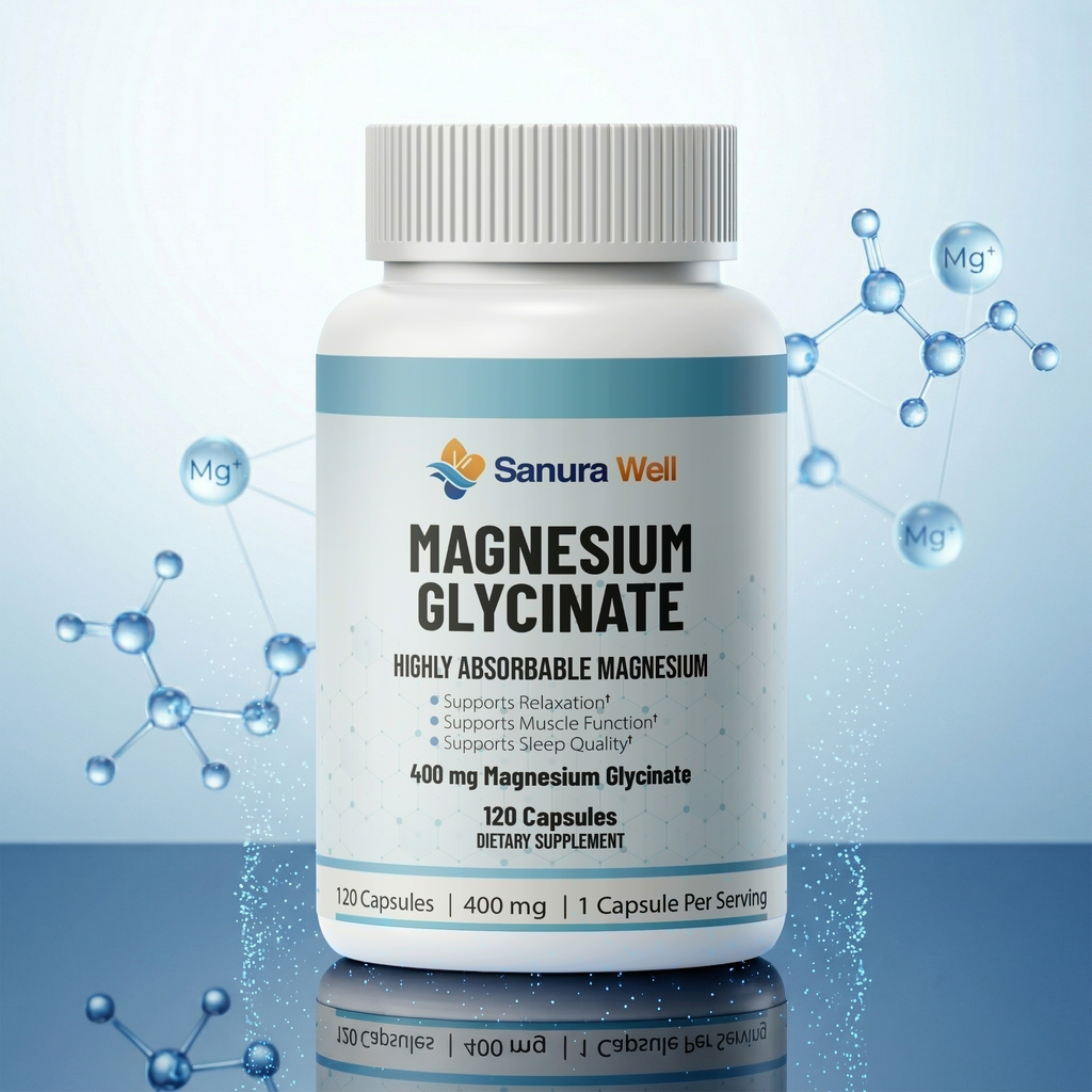 Sanura Well Magnesium Glycinate 400mg – Highly Absorbable