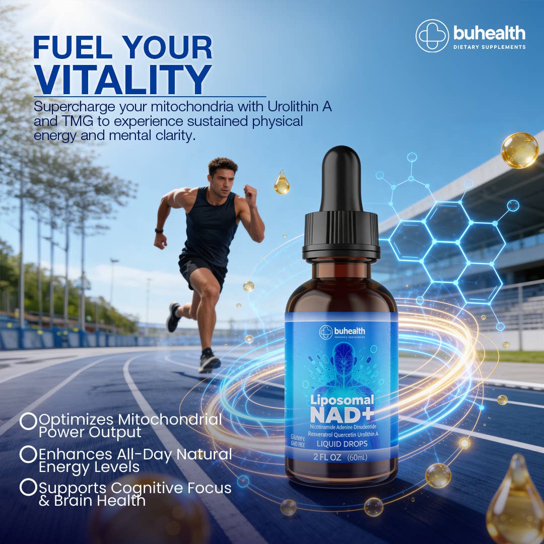 Liposomal NAD+ Liquid Drops, Resveratrol, Quercetin