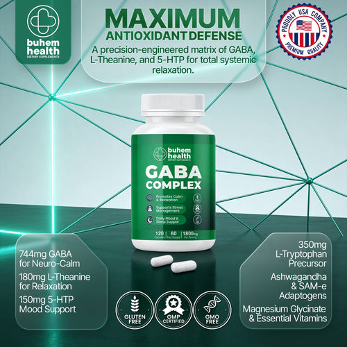 Buhem Health GABA Complex 1800mg - 120 Capsules