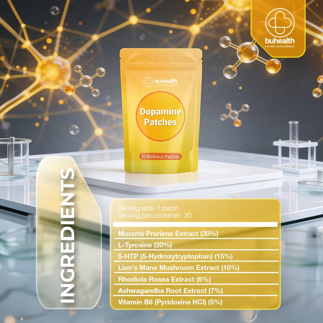 Dopamine Patches – 30 Wellness Patches | Mood Support&Focus